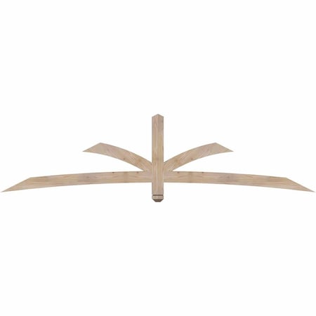 Ekena Millwork Davenport Smooth Timber Gable Bracket, Douglas Fir, 96"W x 24"H x 3 1/2"D x 3 1/2"F, 6/12 Pitch GBW096X24X0404DAV00SDF